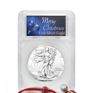 1 Oz Silver Eagles (Christmas Assay) | Shop Now >