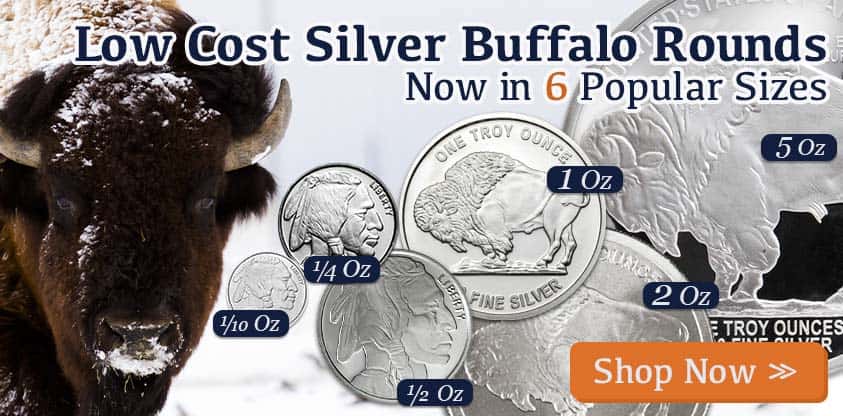 Low Cost Silver Bufflo Rounds Shop Now, Now in 6 Popular Sizes! Shop Now