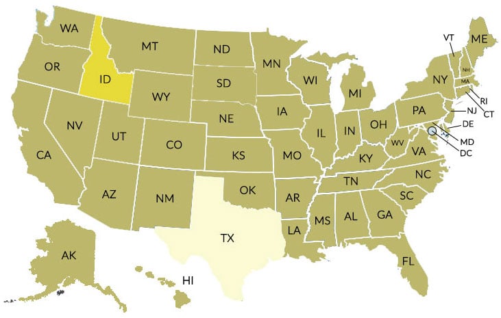 Depository in States Map