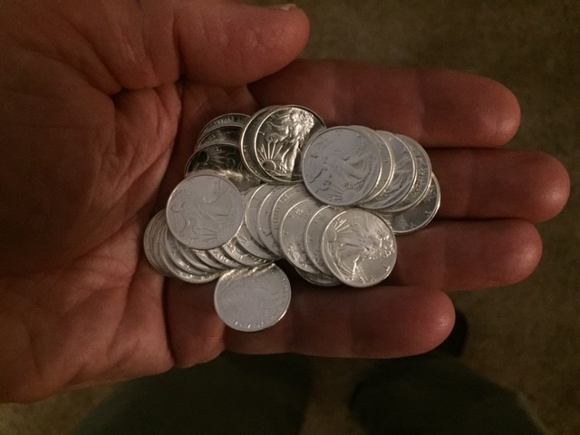 Coins in hand