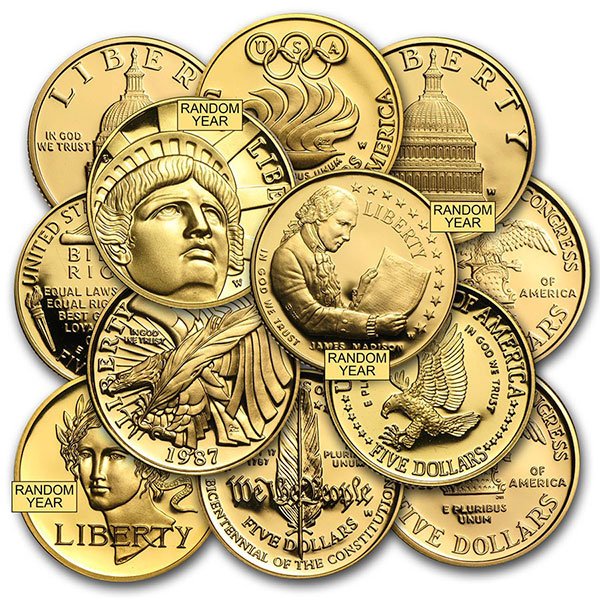 $5 Gold Commemorative coins from the U.S. Mint!!