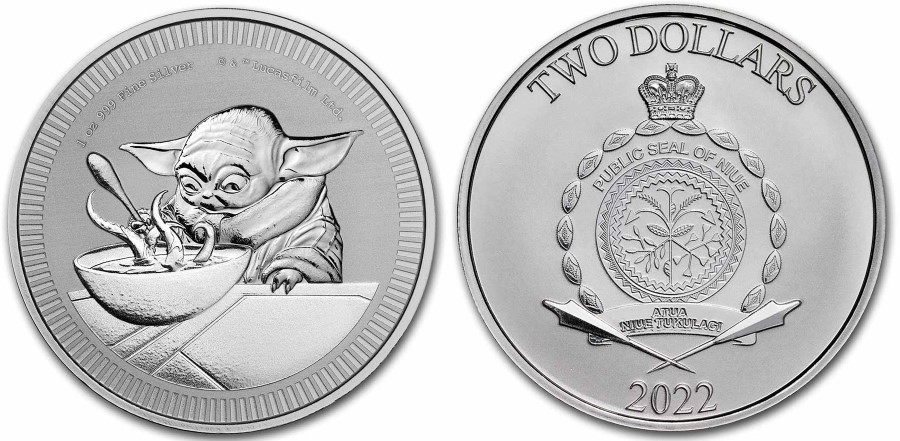 2022 Niue 1-oz Star Wars: Grogu "Baby Yoda" Silver Coin