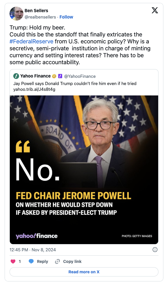 Ben-Sellers-Headline-USA-Federal-Reserve-Jerome-Powell-Donald-Trump-X-Twitter-Tweet