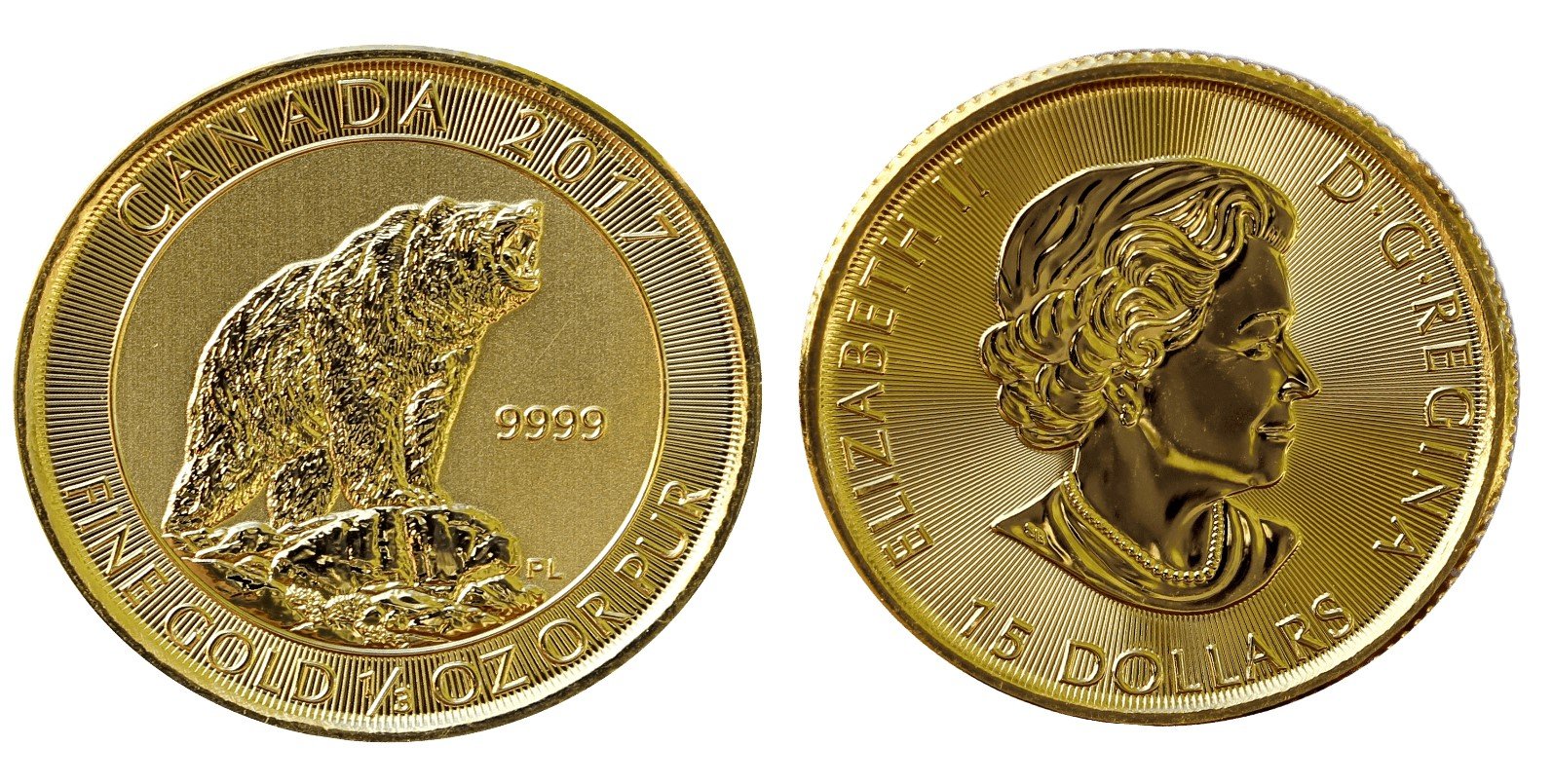 2017 1/3 oz Canadian Gold Grizzly Bear
