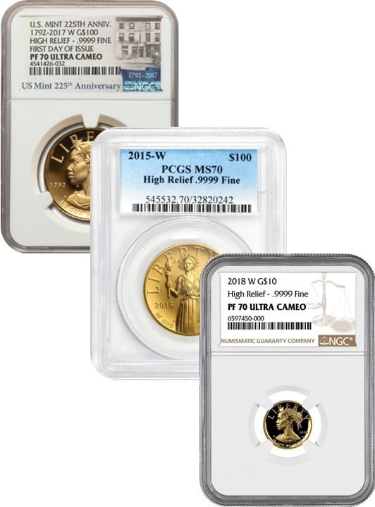 Graded Gold American Liberty Coins