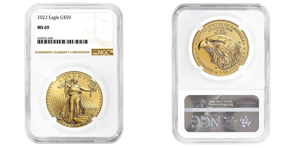 Graded Gold Eagles, New Style Reverse