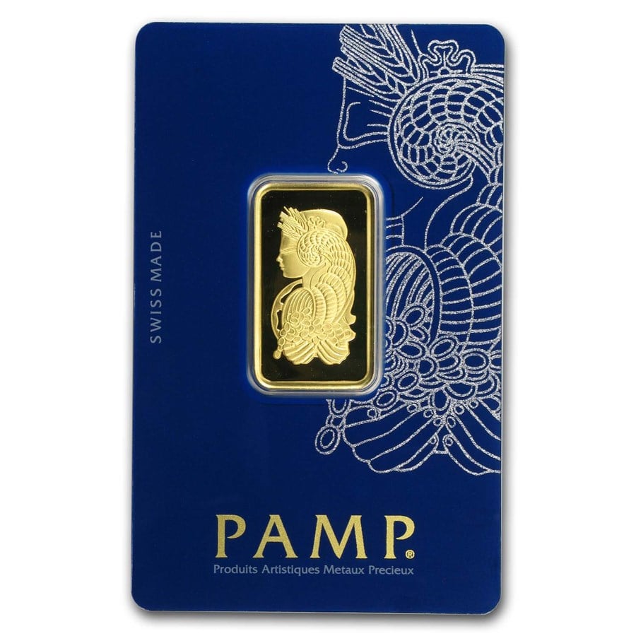 PAMP 1/2-oz Gold Bars in Assay
