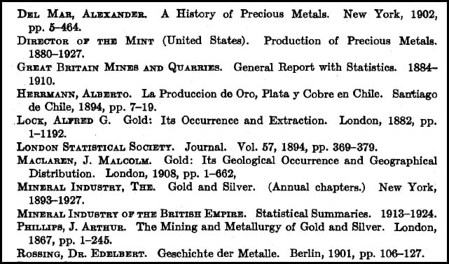 Gold Sources Quoted