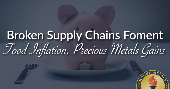 Broken Supply Chains Foment Food Inflation, Precious Metals Gains