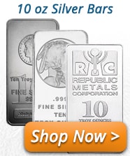 10 Oz Silver Bars | Shop Now >