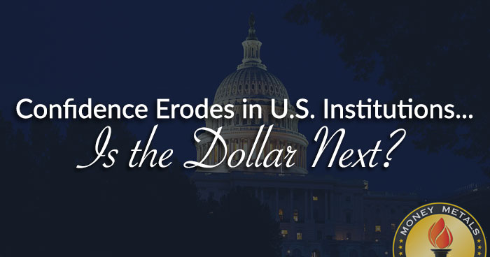 Confidence Erodes in U.S. Institutions... Is the Dollar Next?
