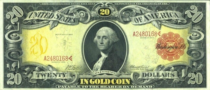 U.S. dollar backed by gold