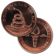 Don't Tread on Me Copper Rounds
