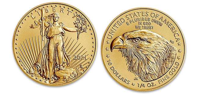 Gold American Eagle Coin - 1/4 oz