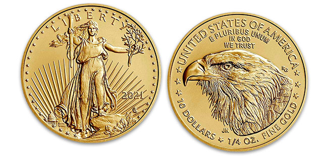 Gold American Eagle Coin - 1/4 oz