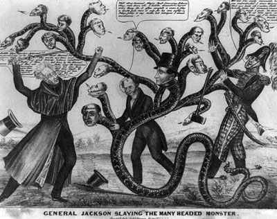 General Jackson Slaying the Many Headed Monster (Illustration)
