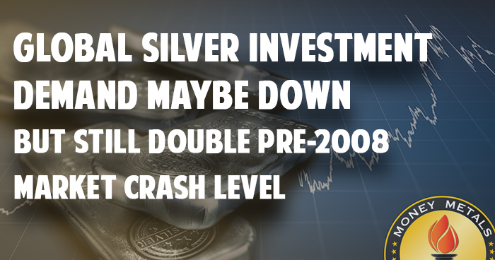 Retail Silver Investment Demand Is Down, But Still Double Pre-2008 Crash Levels