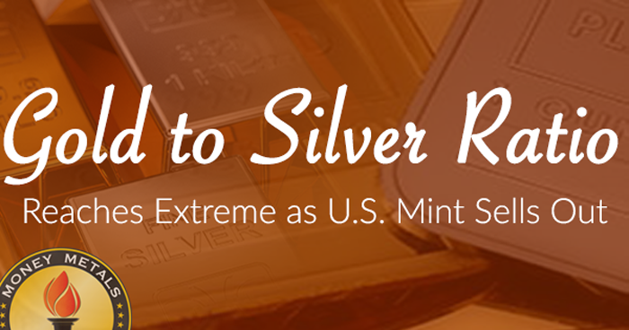 Gold to Silver Ratio Reaches Extreme as U.S. Mint Sells Out