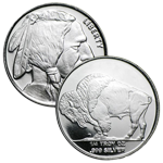 1/2 Oz Buffalo Silver Rounds