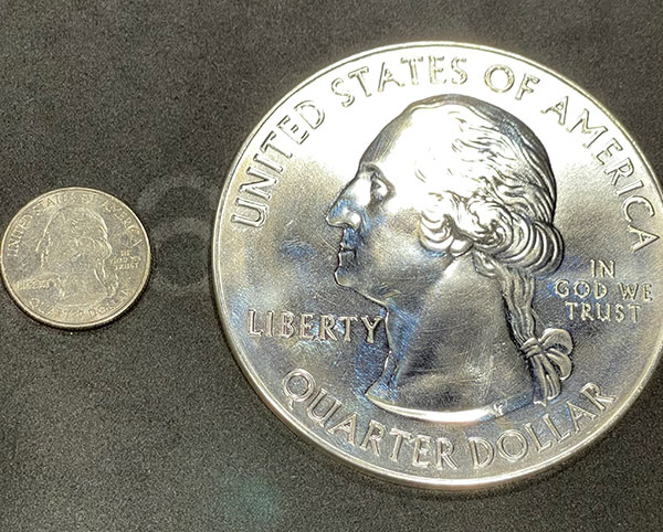 How big is a 5 oz silver coin