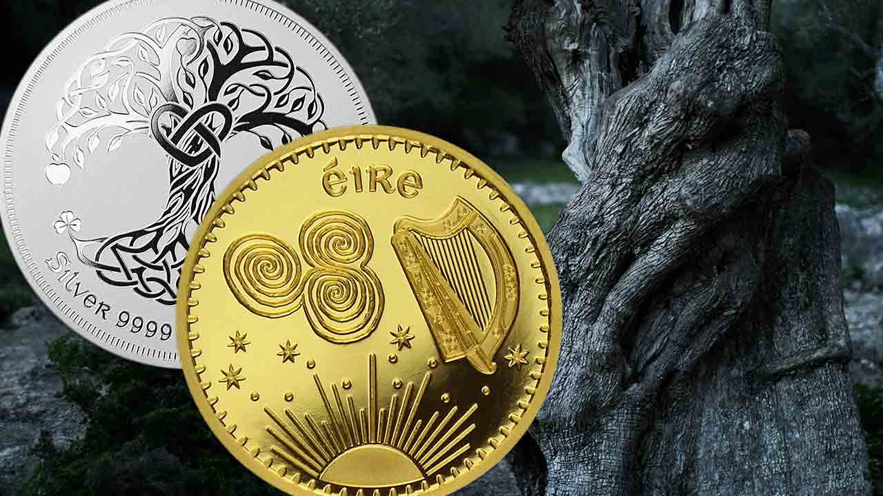 Irish Tree of Life Gold and Silver Rounds