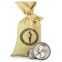 Junk silver dimes and quarters bag