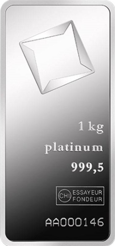 REDUCED: Kilo Valcambi Platinum Bar (no assay, light scratches)