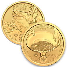 .99999 Gold Bullion - Klondike Gold Rush Coins
