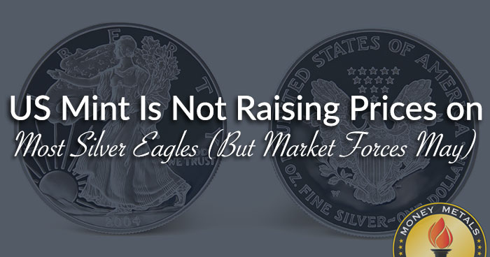US Mint Is Not Raising Prices on Most Silver Eagles (But Market Forces May)