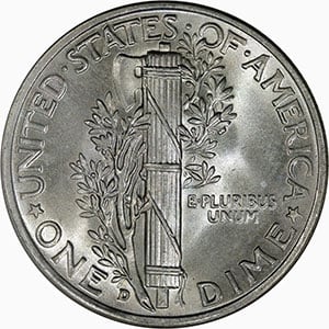 mercury dime reverse