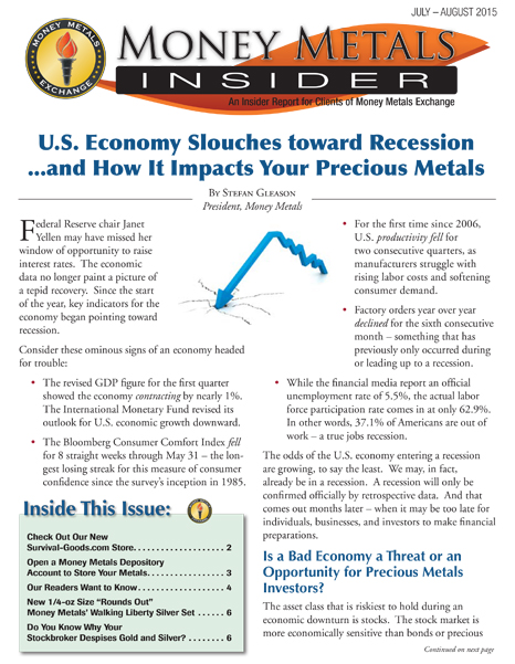 Money Metals Insider - July-August 2015
