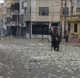 Money in the Streets of Venezuela