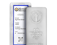 10 Oz Silver Cast Bars (Money Metals) | Shop Now 