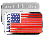 1 Oz Silver Bar Colorized (Liberty Flag) | Shop Now >