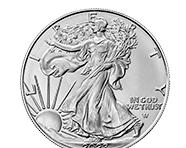 1 Oz Silver American Eagles (2023) | Shop Now >
