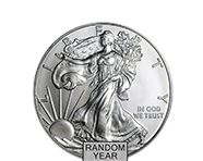 1 Oz Silver Eagles (Random Dates) | Shop Now >