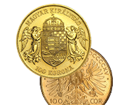 Gold Austrian / Hungarian 100 Corona | Shop Now >
