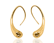 Gold Water Droplet Earrings | Shop Now >