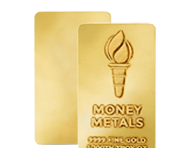 1/100th Oz Gold Bar (Money Metals) | Shop Now >