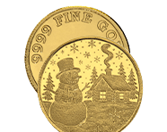 1/200 Oz Gold Round (Snowman) | Shop Now