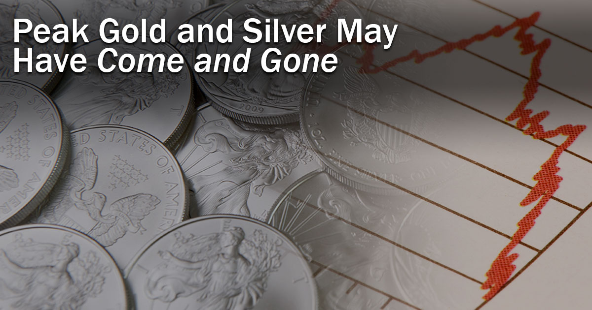 Peak Gold and Silver May Have Come and Gone