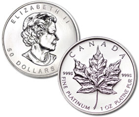 Canadian Maple Leaf Platinum Coin (1 Oz)