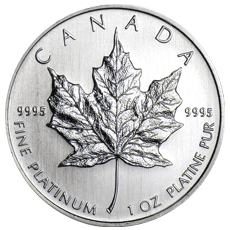 1 Oz Platinum Canadian Maple Coins