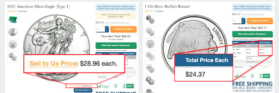 Silver Eagle vs Silver Buffalo Rounds