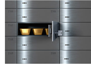 Safety deposit box or commercial vault to hold your precious metals