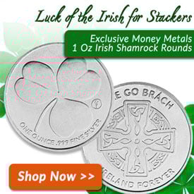 Irish   Shamrock 1 Oz Silver Round