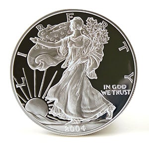 silver eagle coin obverse