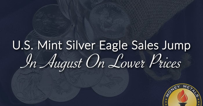 U.S. Mint Silver Eagle Sales Jump In August On Lower Prices