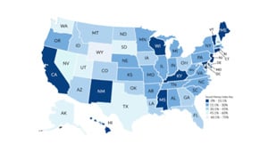 Sound Money Defense Index State Map - 2021