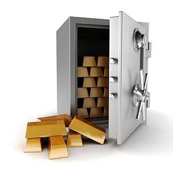 storing gold and silver in home safe